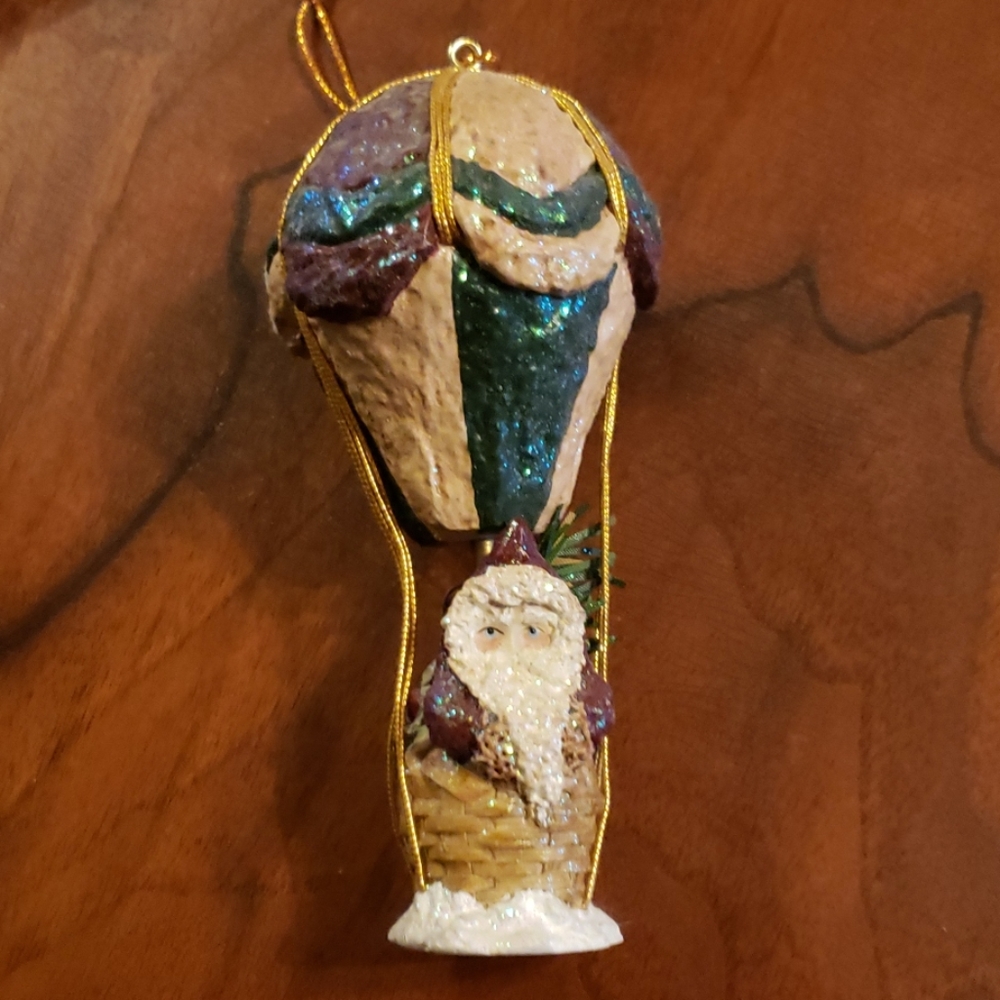 Belsnickel Santa Hot Air Ballon Ornament